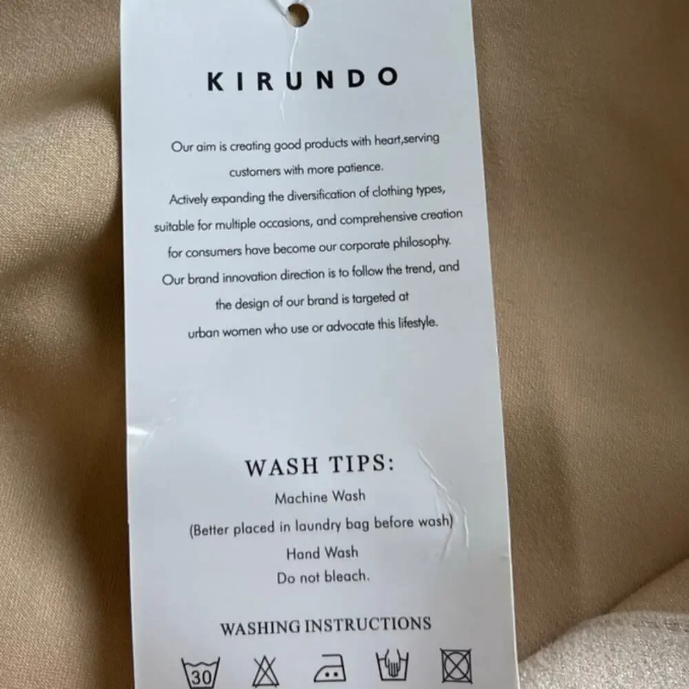 KIRUNDO Women's Suede Tracksuit - Tan, Size M - New!